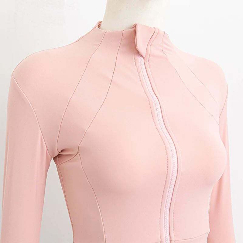 Yoga Clothes Windbreaker Women's Autumn Winter Professional Sports Jogging Cycling Long-sleeved Fitness Running Shirts Tops Gym