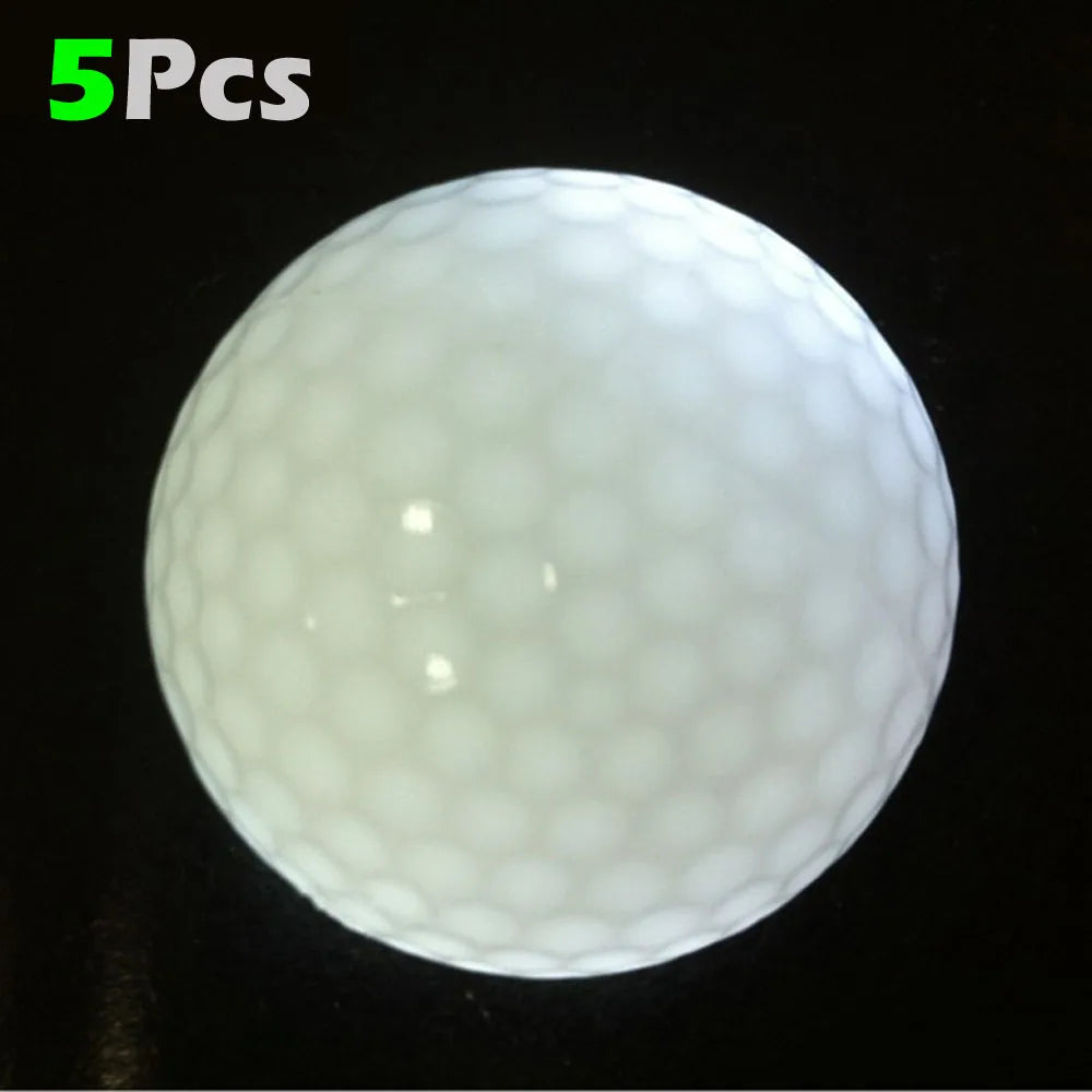 5Pcs Professional Golf Balls LED Luminous Night Golf Balls,Reusable And Long-lasting Glow Training Golf Practice Balls