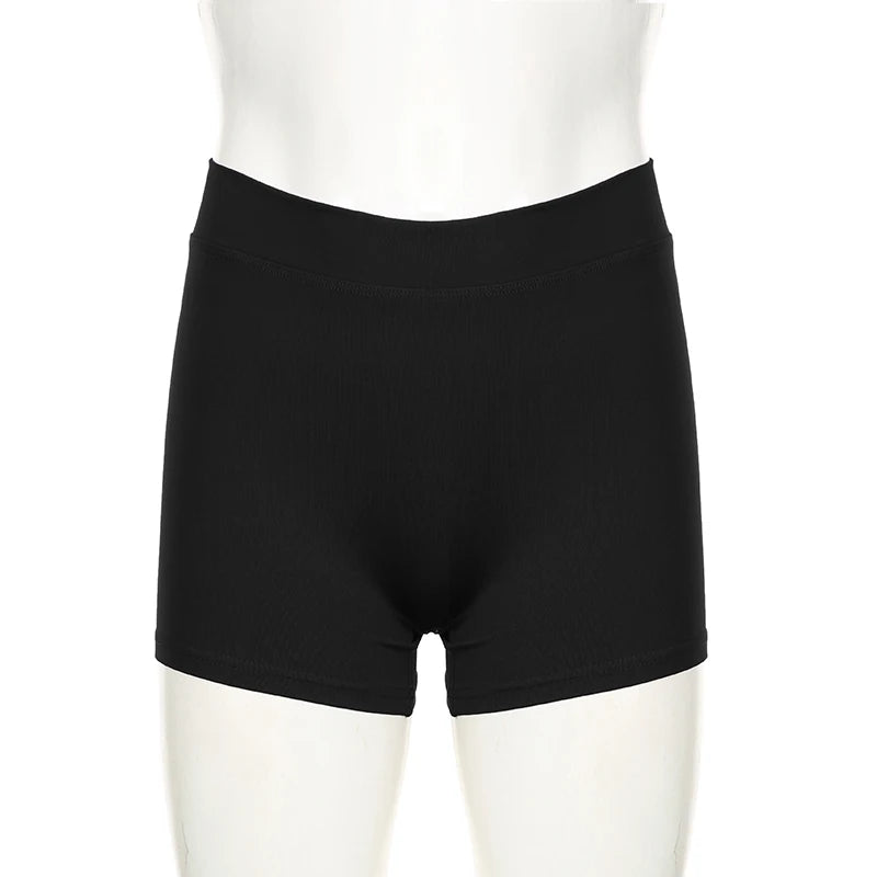 Darlingaga Casual Solid Ruched Skinny Summer Shorts Women Sportswear Gym Basic Short Pants Folds Yoga Clothing Streetwear Bottom