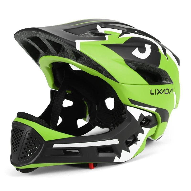 Kids Detachable Full Face Bike Helmet Ultralight Cycling Sports Safety Helmet for Skateboard Scooter Roller Skating