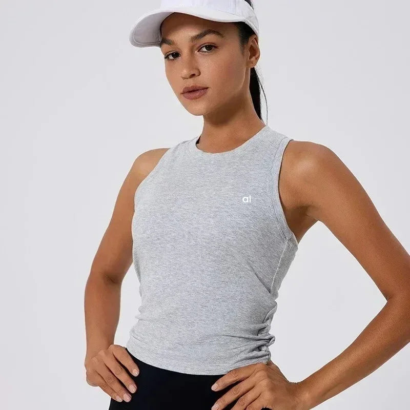 Yoga Tops Women Sports Sleeveless Round Neck Tank Top Summer Outdoor Yoga Clothing