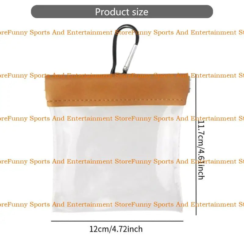 C4DE Golf Tees Golf Balls Bag With Clip Light Weight Golf Tees Holder Clear Storage Bags Outdoor Sports Golf Supplies
