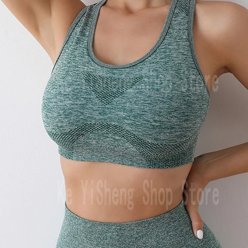 Yoga wear high-waisted shock-proof vest Tight sports underwear Bra underwear Fitness women's bra straps