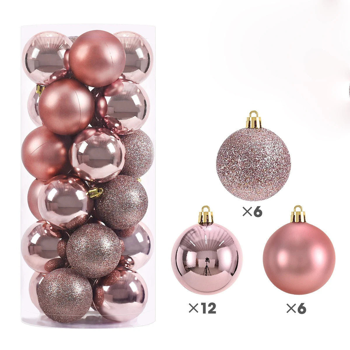 24/36Pcs Christmas Balls 4CM Ball Christmas Tree Pendant Ornaments for Home Party Decor 2025 New Year Navidad Gifts Accessories