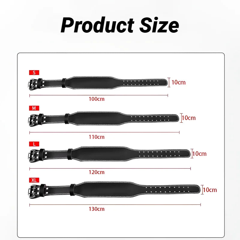 Professional Waist Support Sports Safety Belt Protection Fitness Deep Squat Weightlifting Training Cowhide Weightlift Deadlift