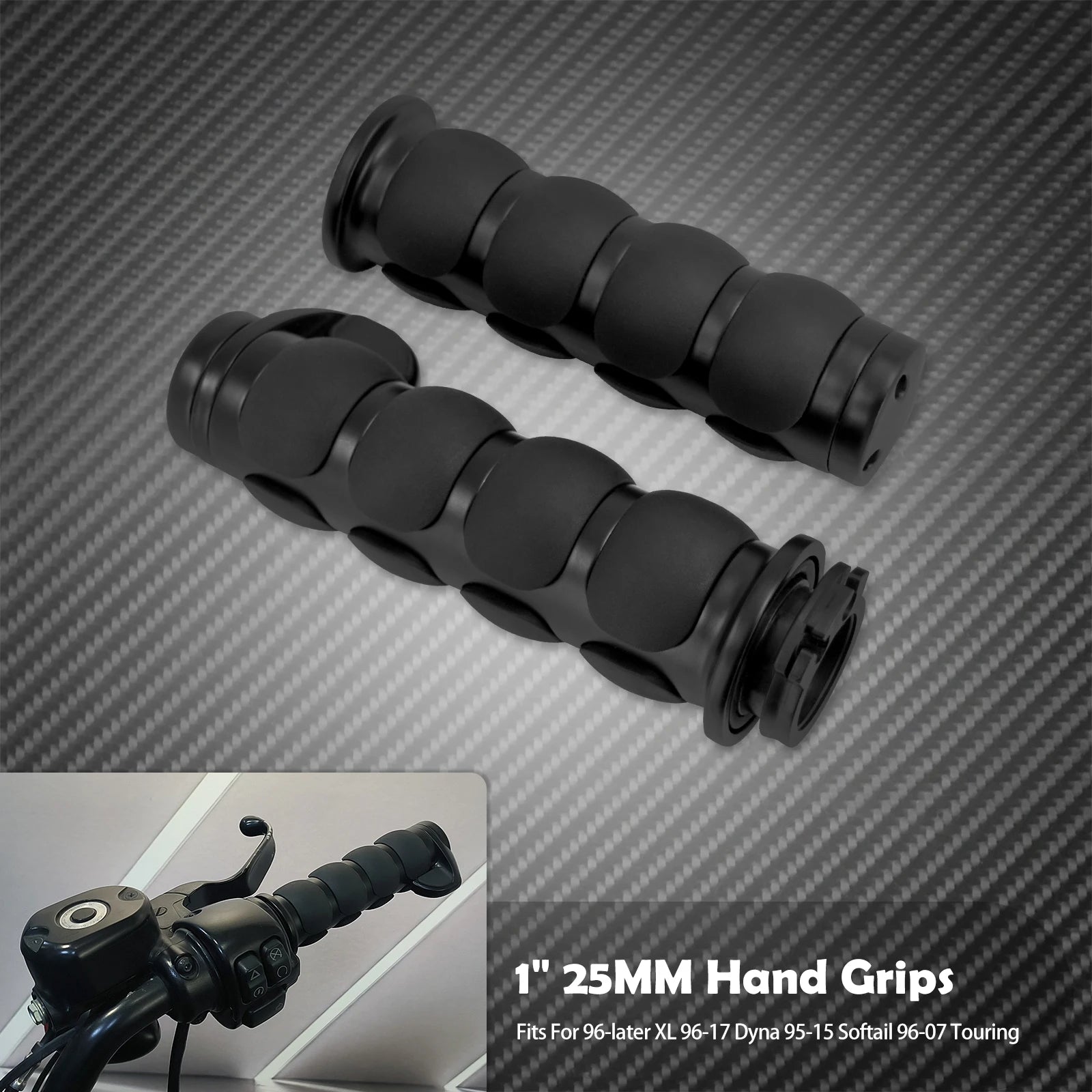 1" Motorcycle Hand Grips 25mm Handlebar Handle Bar For Harley Touring FLHR Softail Fat Boy Sportster XL 883 1200 Dyna For Honda