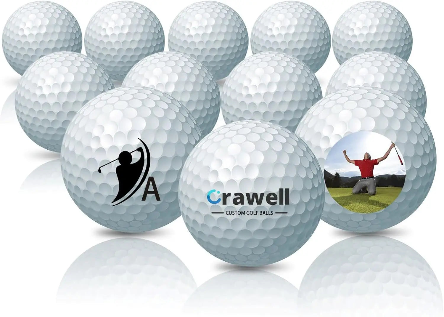 Personalized Golf Balls,Custom Golf Balls for Men,Customized Text or Logo Image Upload Golf Balls Printed - Gifts for Men
