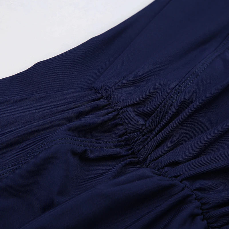 Darlingaga Casual Solid Ruched Skinny Summer Shorts Women Sportswear Gym Basic Short Pants Folds Yoga Clothing Streetwear Bottom