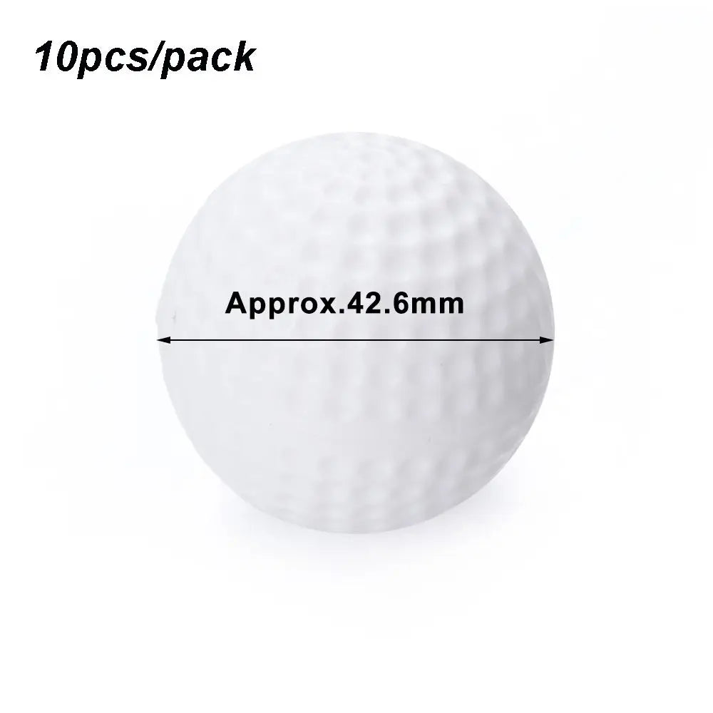 Practice Golf Balls 10 Pcs White True Flight Soft Indoor Air Ball's