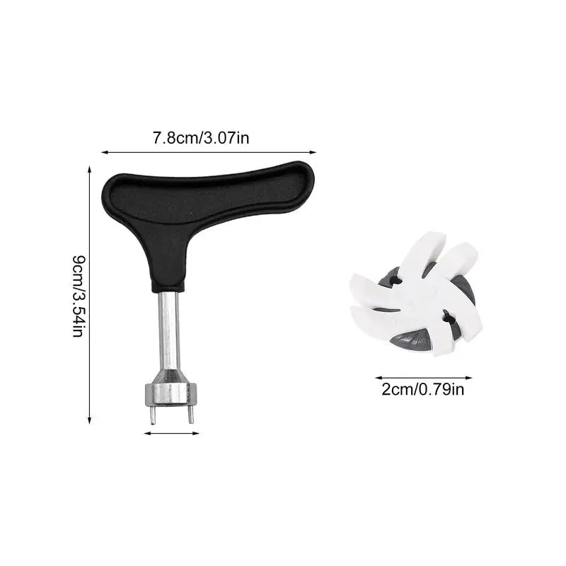 Golf Shoe Spikes Replacements 12 Pieces Footwears Anti Slip Golf Cleat Quick Twist Golf Spikes Golf Cleats Portable Wrench Screw