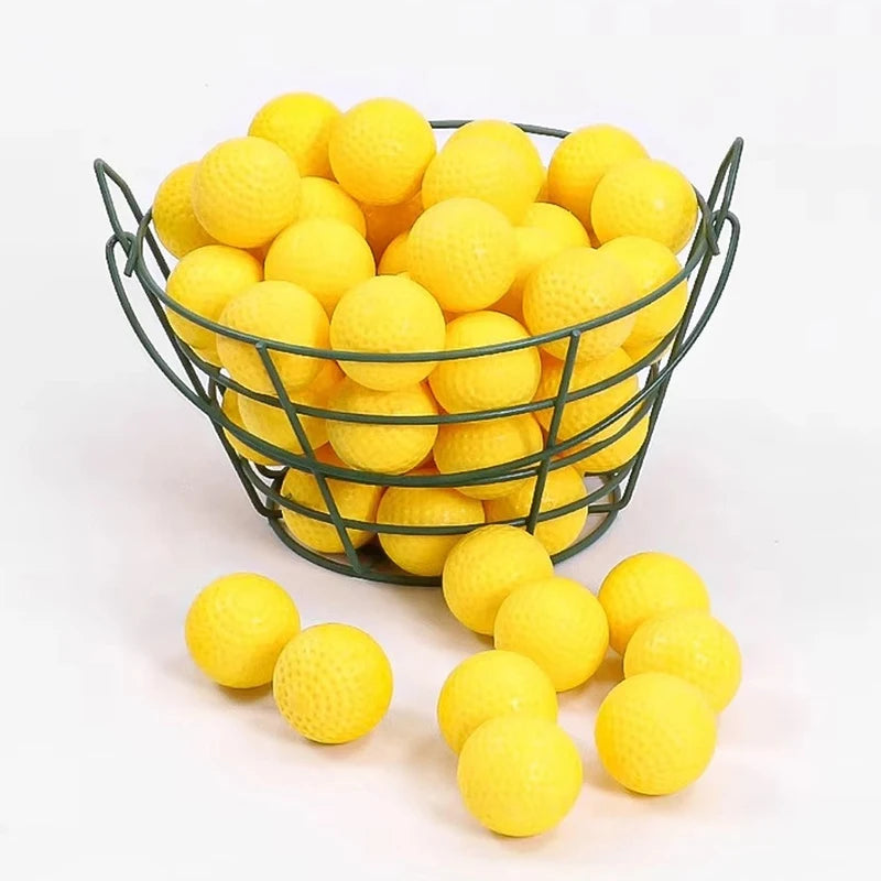 Yellow PU Golf Practice Balls 42.67mm Durable Training Golf Balls Men Women High Elasticity Golf Home Office Sport Equipment ZYF