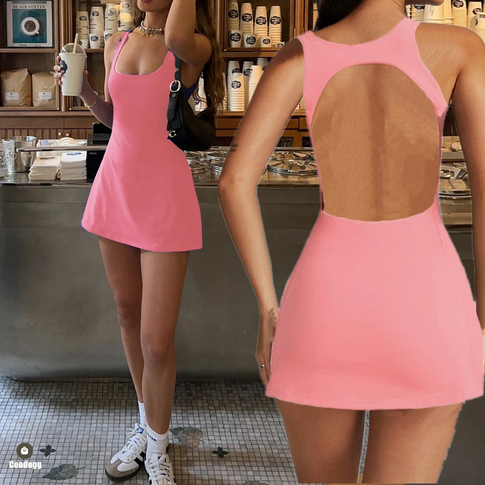 2025 Pad Anti Shorts Clothes Dress Tennis Skirt Woman Yoga Set Luxury Women Women Golf Wear Exercise Yoga Clothing