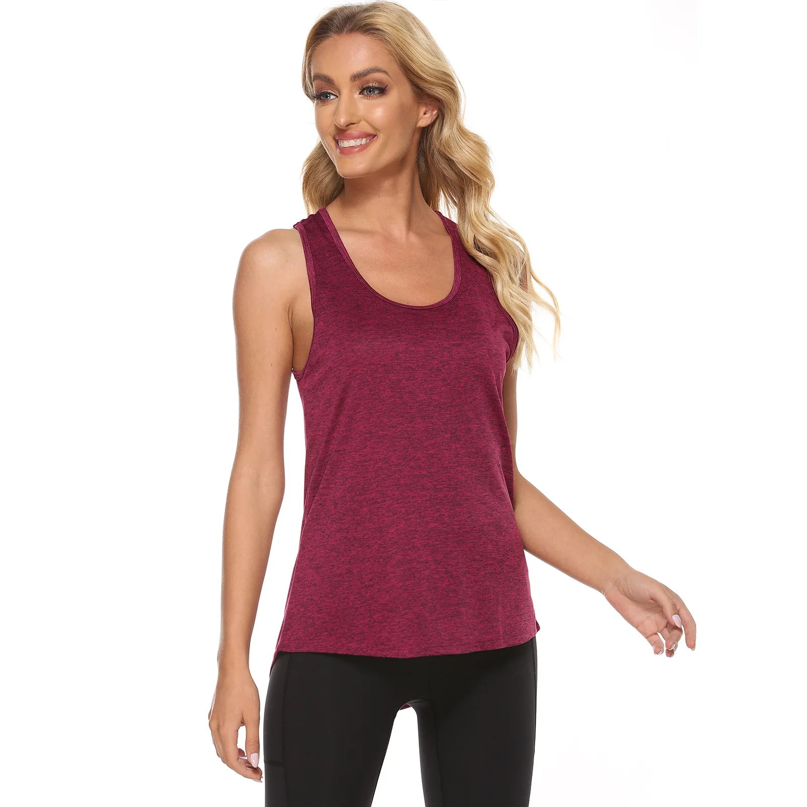 Sleeveless Yoga Vest Athletic Fitness Sport Tank Tops Gym Running Training Yoga Shirts Workout Tops for Women