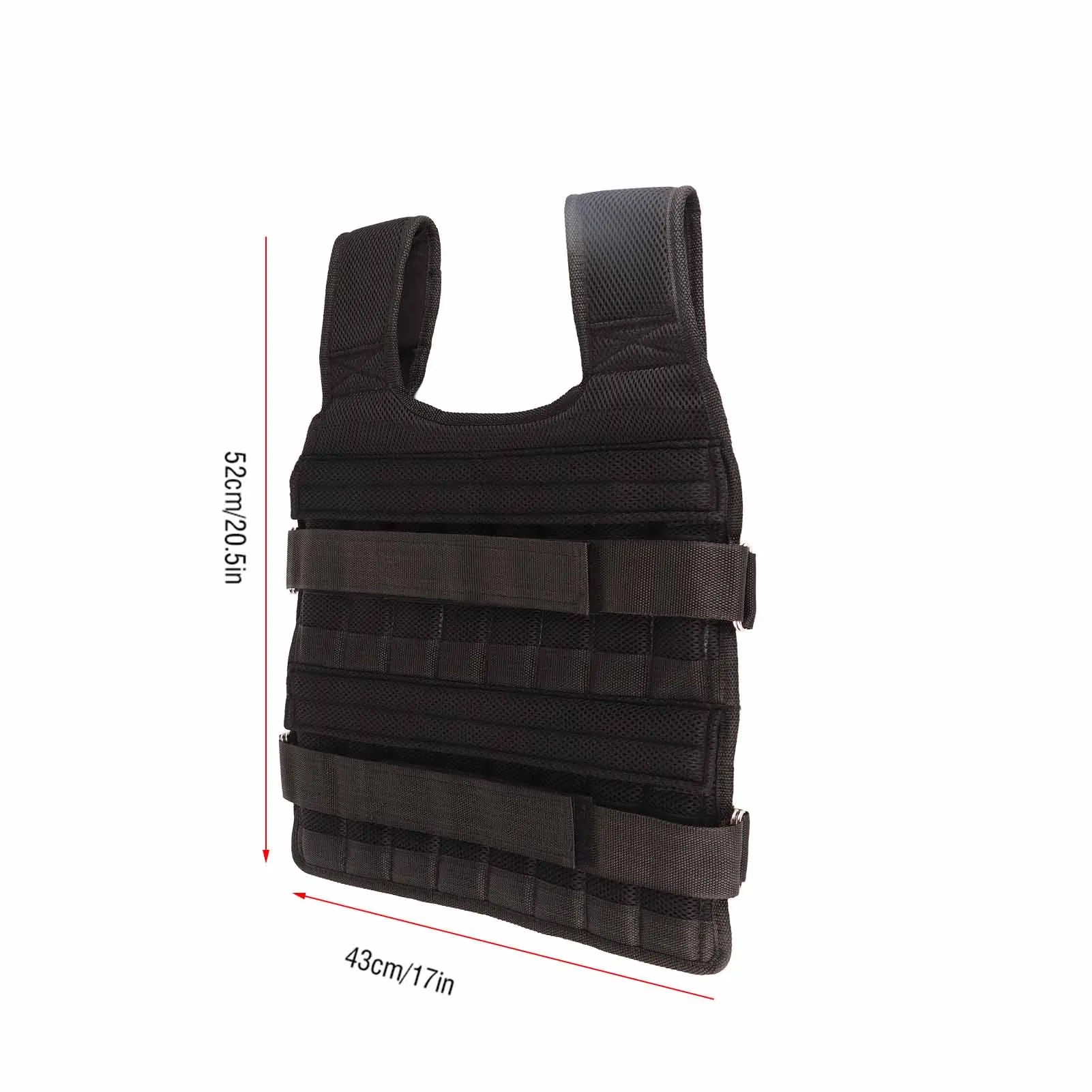 15KG Adjustable Loading Weight Vest Boxing Training Jacket Gym Fitness Equipment Running Workout Waistcoat Sand Clothing