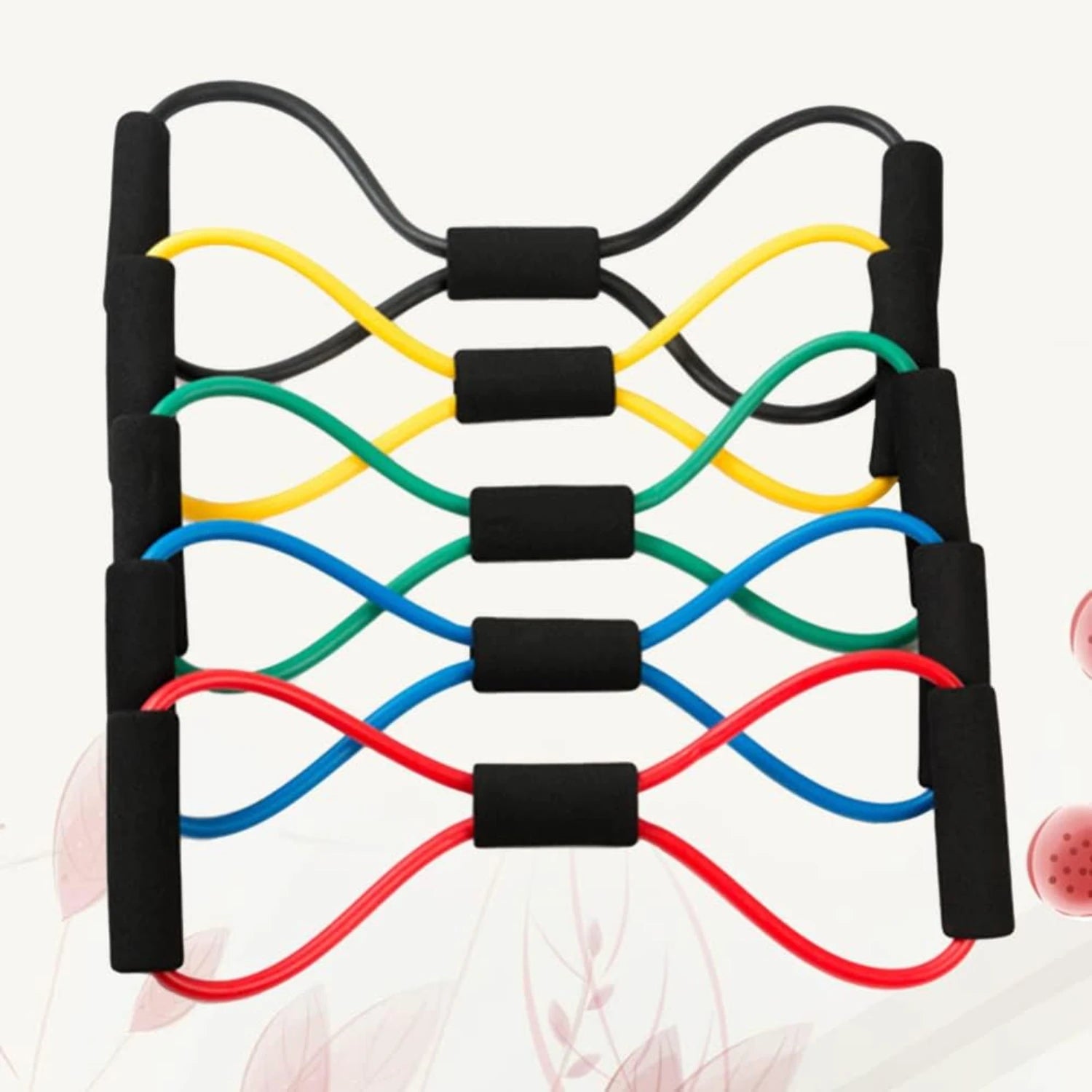 8 Word Elastic Resistance Bands Set for Muscle Training
