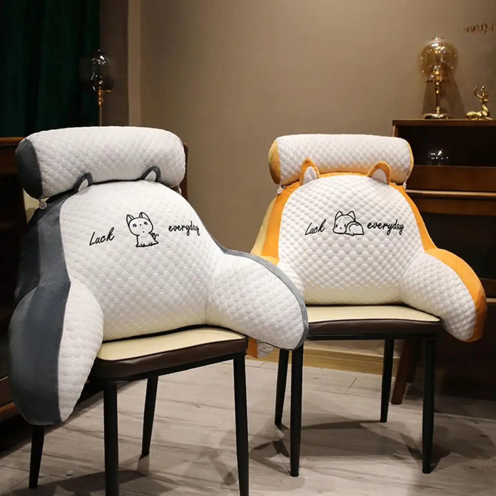 Sit Up Pillow Cartoon Print Bed Reading Pillow with Arm Support Detachable Backrest Cushion for Sofa for Reading for Ultimate