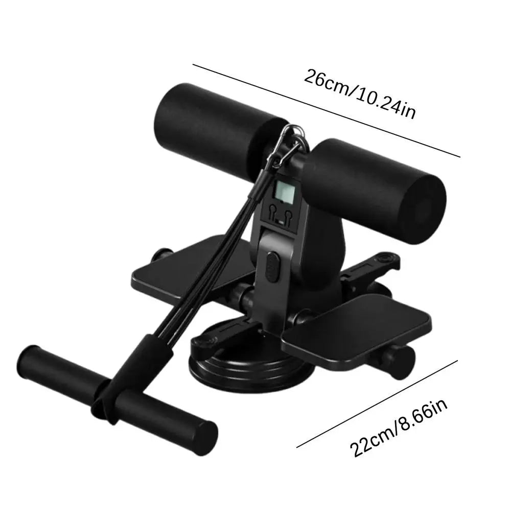Sit Up Exercise Equipment Core Exerciser With Suction Cups Footrest And Tension Rope Fitness Equipment With Counting Function