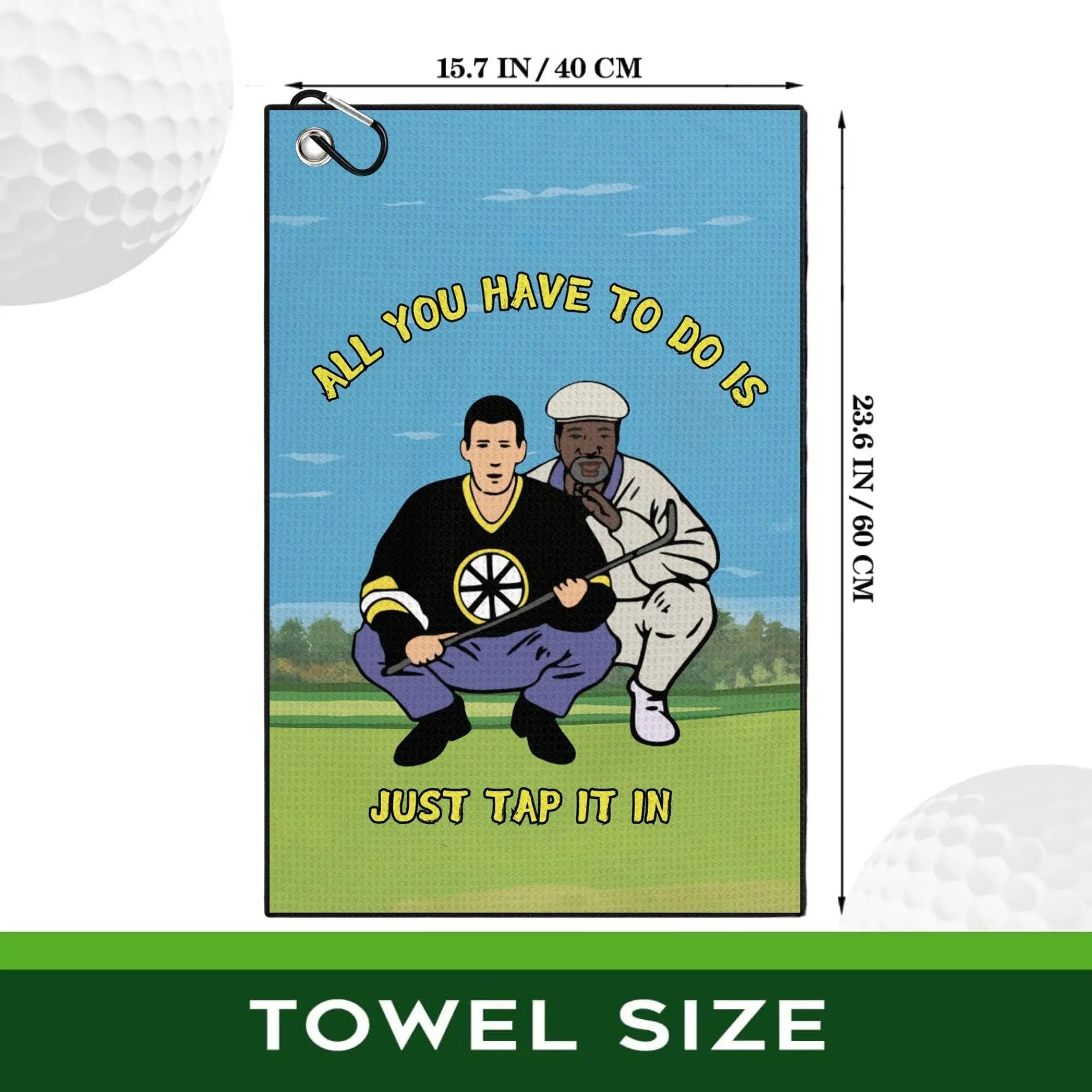 Funny Microfiber Premium Golf Towel, Printed Golf Towel for Golf Bags for Men&Women, Great Golf Accessories for Men Golfers