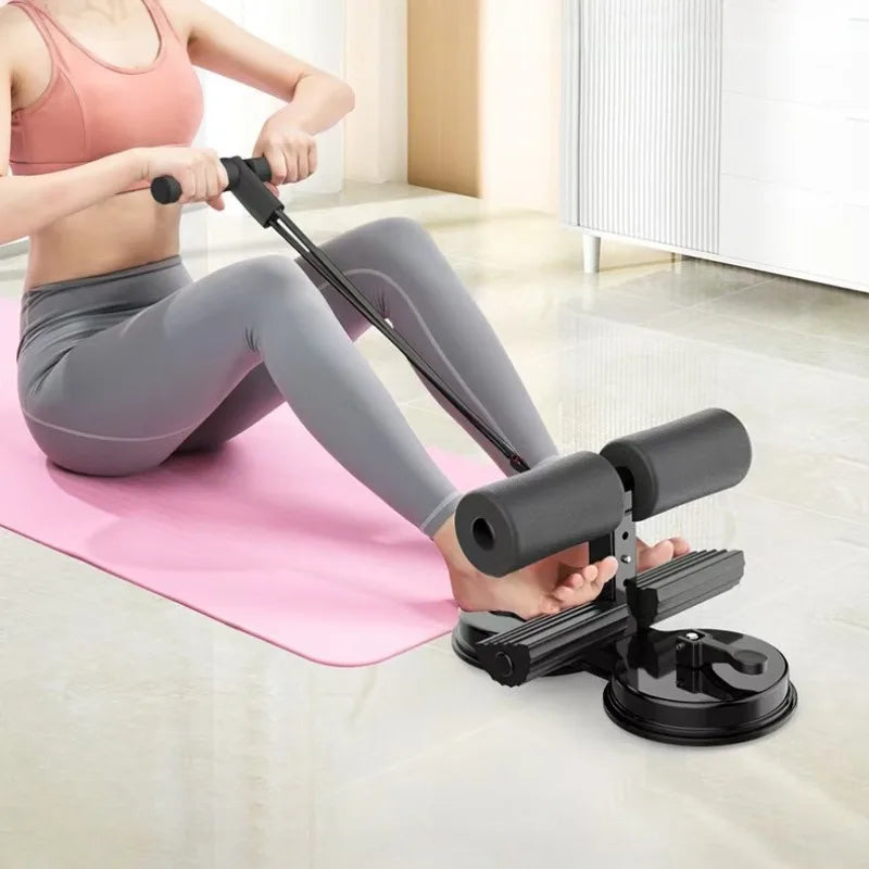 Sit-up Aids for Home Use Double Suction Cups with Drawstring with Sports Curls To Train Abdominal Muscles