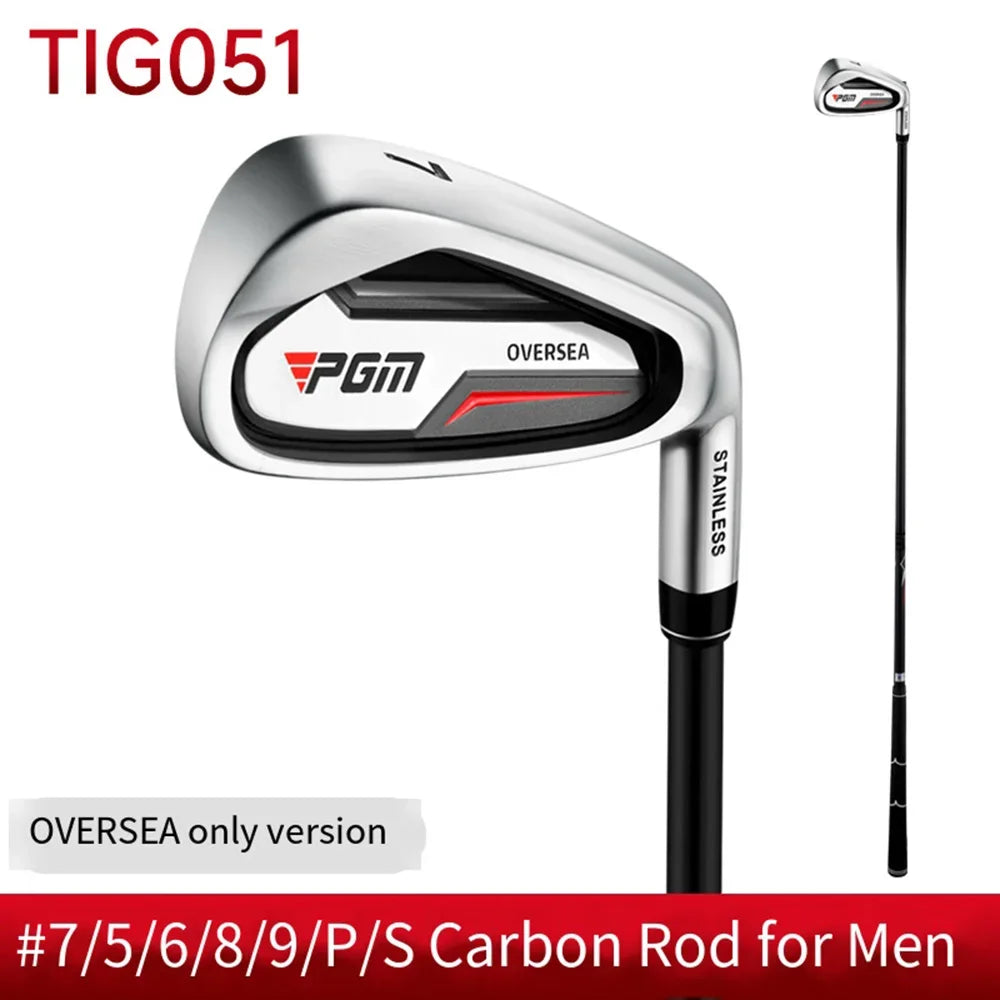 PGM Golf Clubs,#5/6/7/8/9/P/S IRON Right Handed Practice Pole, Men Women Carbon Shaft Stainless Steel Head Golf Clubs TIG051