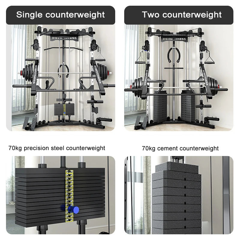 Gym commercial small bird dual arm machine comprehensive training device, multi-functional gantry strength fitness equipment