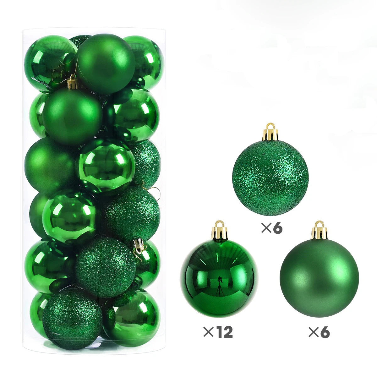 24/36Pcs Christmas Balls 4CM Ball Christmas Tree Pendant Ornaments for Home Party Decor 2025 New Year Navidad Gifts Accessories