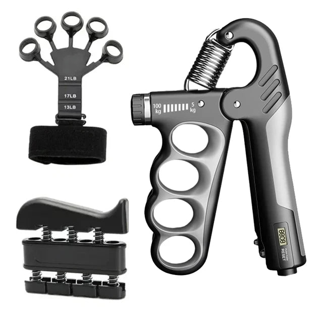 Electronic Counting Hand Grips Strengthener Arm Spring Finger Massager Expander Hand Exercise Gym Fitness Training Wrist Gripper
