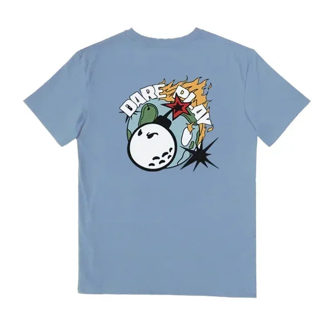 Dareplay Golf T- Shirts Summer 100% Cotton 24 New Men's and Women's Universal Golf T-shirt Outdoor Short Sleeve Top Golf Clothes