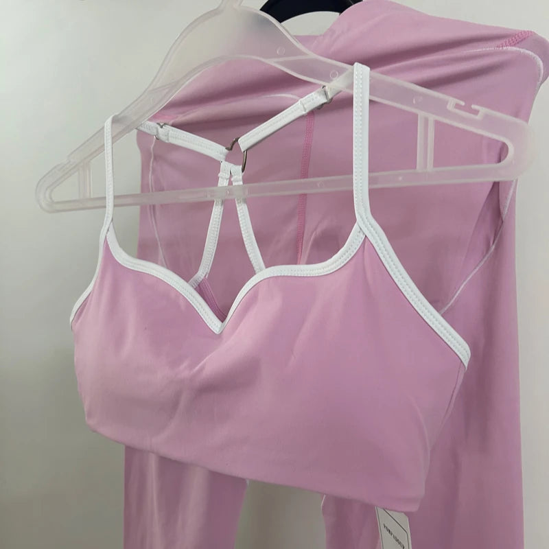 Tie-dye yoga suit long-sleeved hip-lifting trousers fitness clothes hollow seamless training sportswear yoga set sport set women