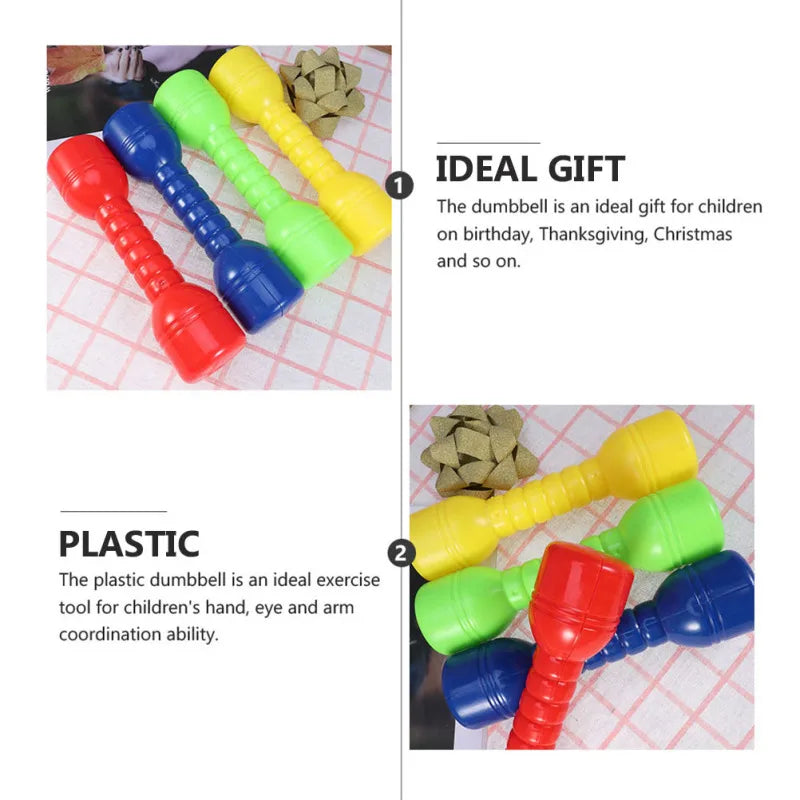 2Pcs Plastic Dumbbells Children'S Sports Fitness Dumbbells Fitness Equipment Children Dumbbells Toddler Toys Fitness Barbell