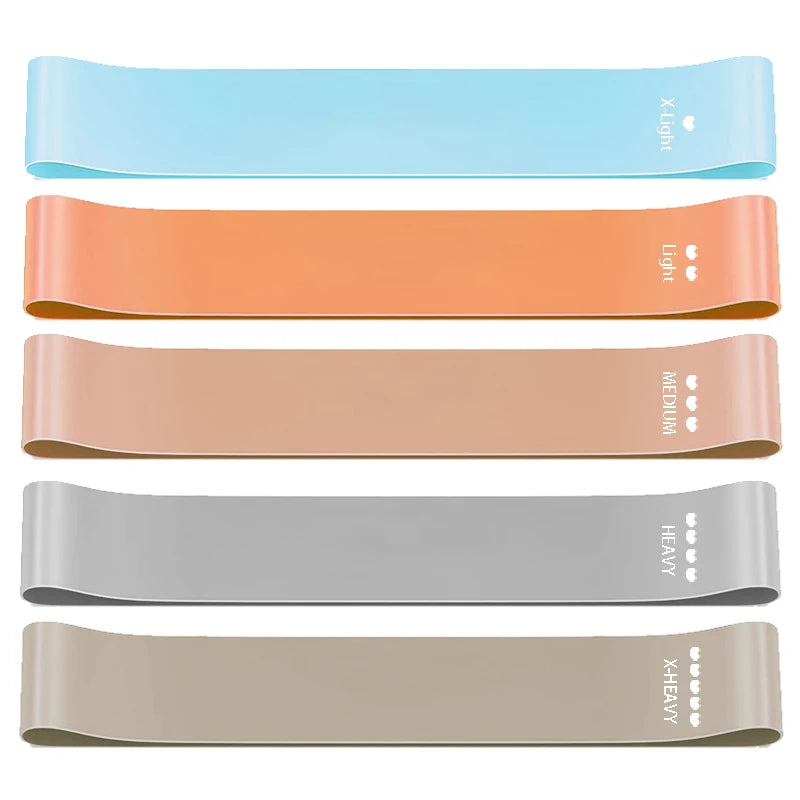 Resistance Loop Exercise Bands 5 Different Resistance Levels Elastic Band Suitable for arm Leg Stretching and Strength Training