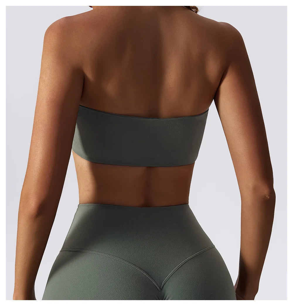 Sports Bras For Women Strapless Bra Padded Top Stretchy Fitness Yoga Tops Bra Sportwear Exercise Clothes Sports Underwear