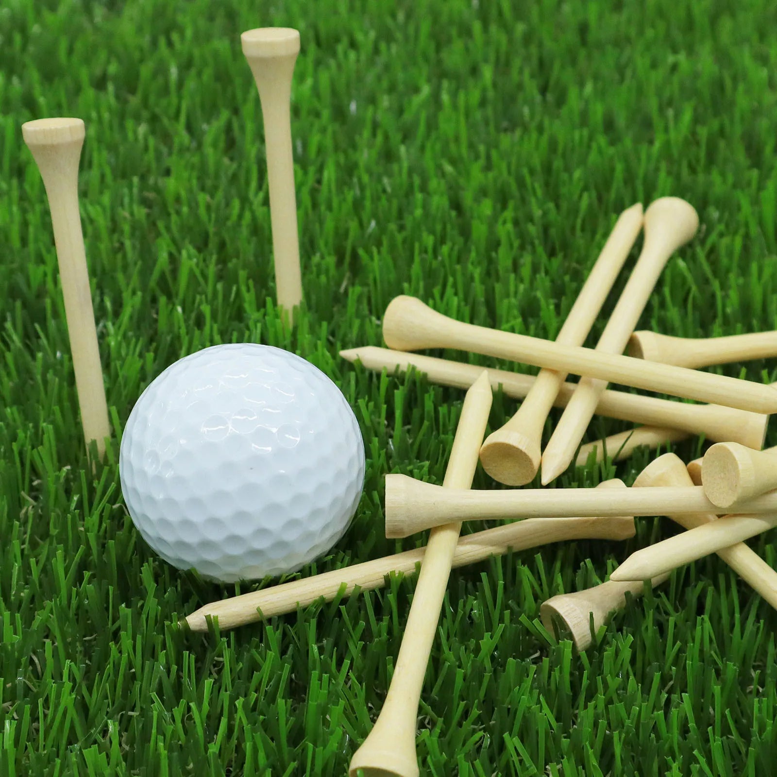 Bamboo Golf Tees 1000/500/250 PCS 2-3/4 & 3-1/4 inch Length | Bamboo Golf Tees, 7X Stronger Than Wood Golf Tees, Reduce Friction