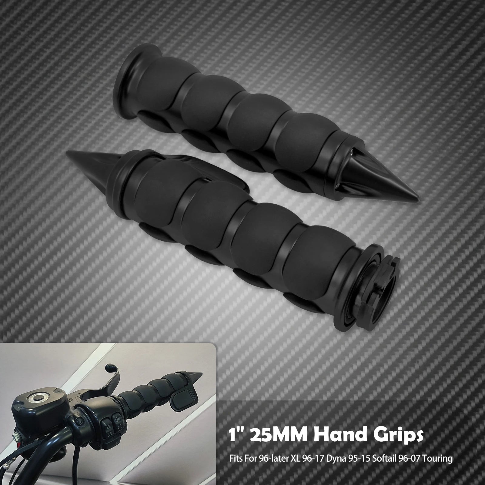 1" Motorcycle Hand Grips 25mm Handlebar Handle Bar For Harley Touring FLHR Softail Fat Boy Sportster XL 883 1200 Dyna For Honda