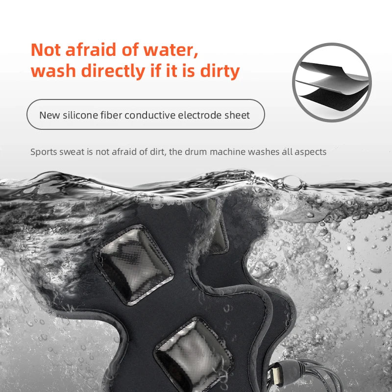 Electric Muscle Stimulator ABS Toning Belt,Gym Sports Weight Loss Body Shaper Vibrator Arm Belly Waist Massager EMS Arm Traine