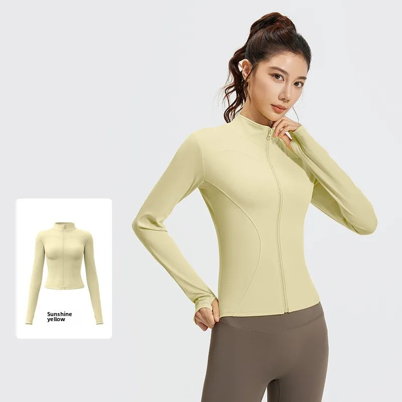 Tight Yoga Clothing Slimming Yoga Sports Jacket Jackets for Women Fit Coat Women Women Jacket Zippers Casual Wear Long Sleeve