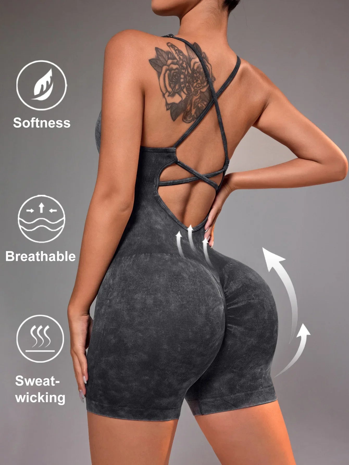 One-Piece Yoga Jumpsuit Skinny Short Sportswear Woman Gym Clothing Workout Clothes Fitness Stretch Bodysuit For Women tracksuit