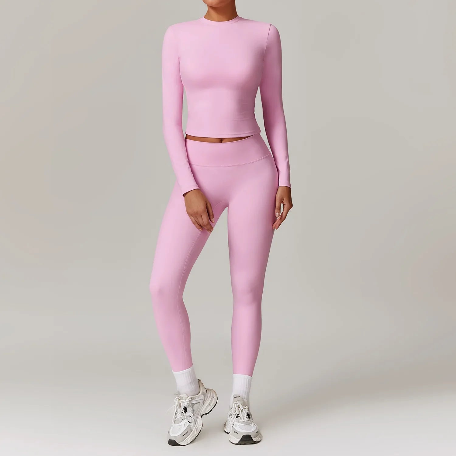Fashion Yoga Suit Women Gym Sports Set Women Tracksuit Running Workout Sportswear Female Long Sleeve Sports Shirt Yoga Clothing