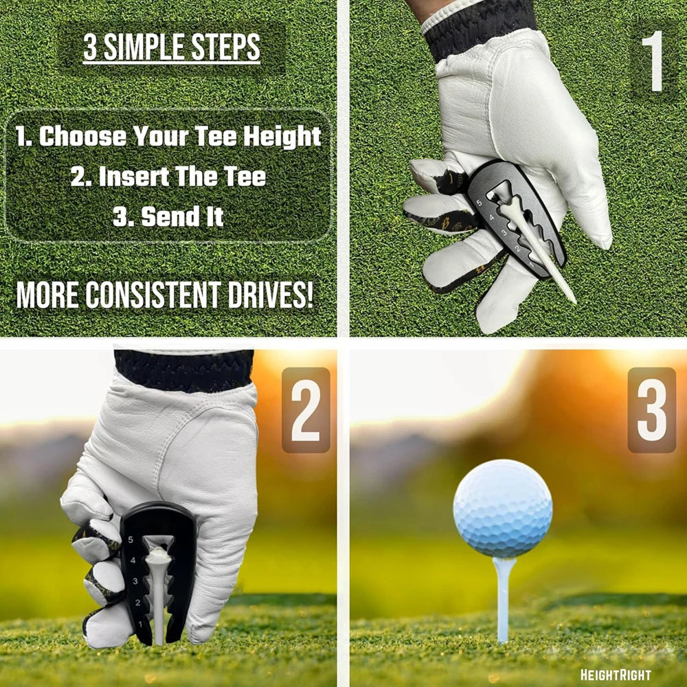 Golfs Tees Setter Adjustable Golfs Holder Tees Precision Tee Height for Consistent Swings Durable Des