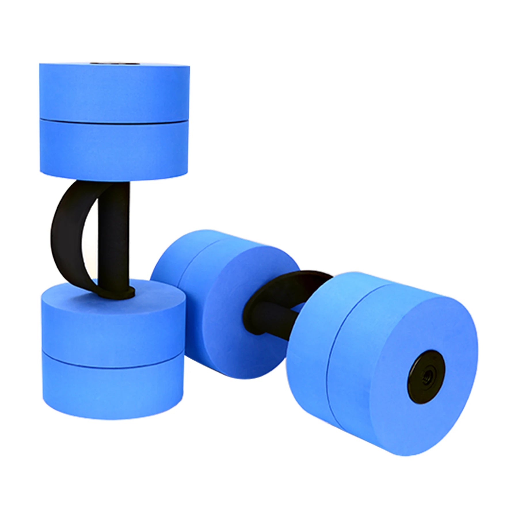 Hikeen Aquatic Exercise Dumbbells Water Dumbbell Resistance Fitness Barbells with 4 High-Density EVA Foam Pool Weights Dumbbells
