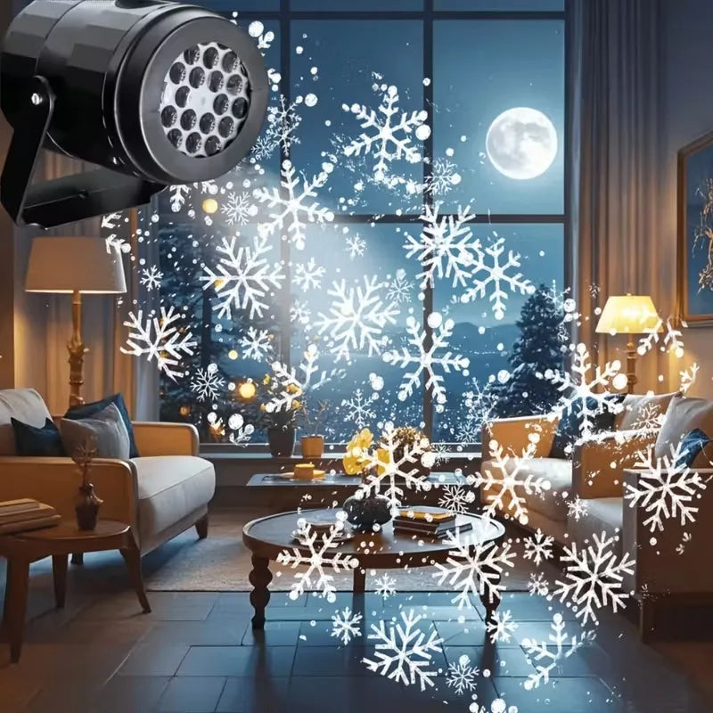 Easy Install Christmas Projector Light USB Powered Snowflake Halloween Decor for Indoor Outdoor Holiday Party Eco Friendly