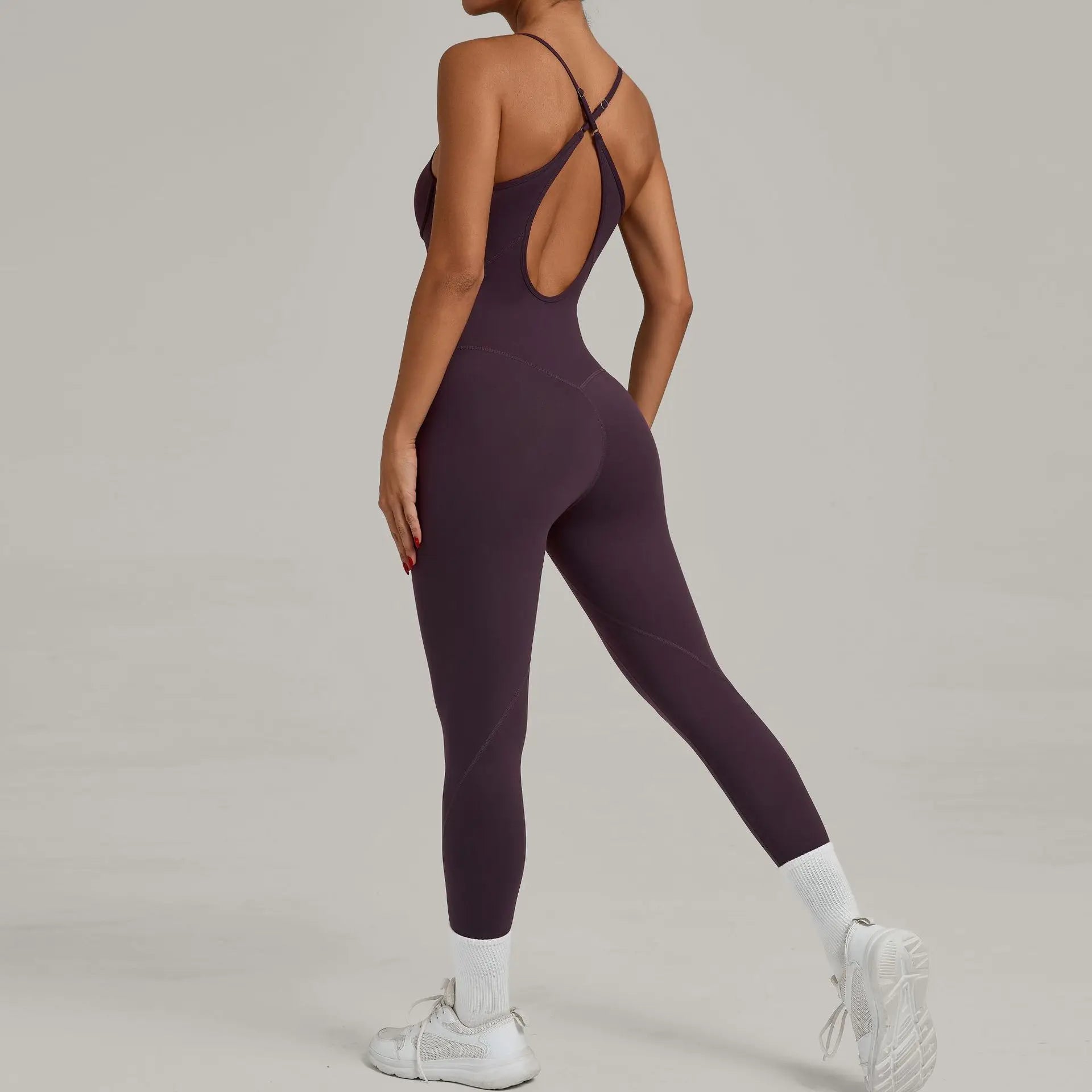 Yoga Jumpsuits Sports Fitness Peach Hip Slim Cross-adjustable Shoulder Straps One-piece Workout Clothing Gym Bodysuit for Women