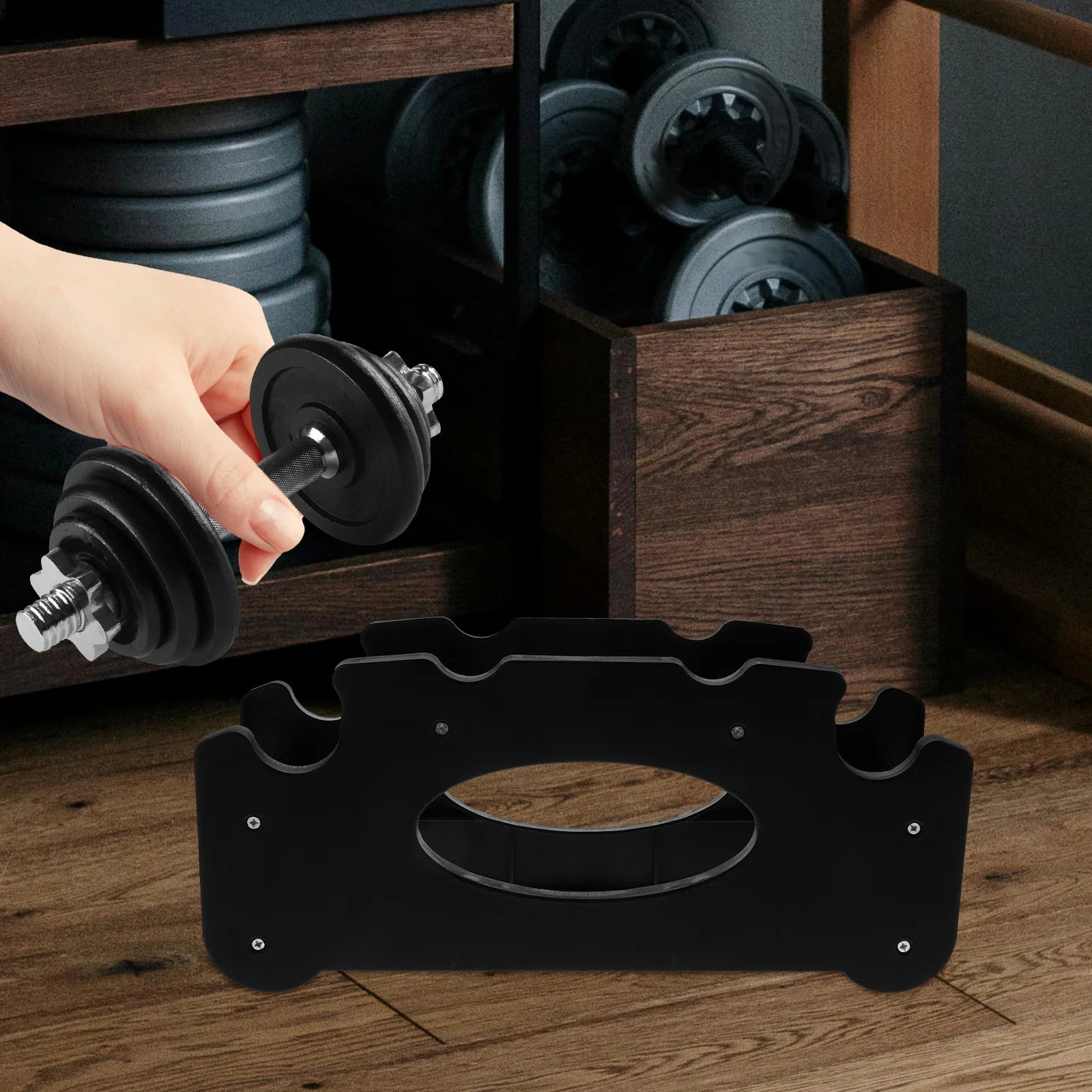 Dumbbell Rack Accessories Dish Drying Storage Weight Stand Bracket Racks for Dumbbells Pp Home Gym Office Holder Accessory