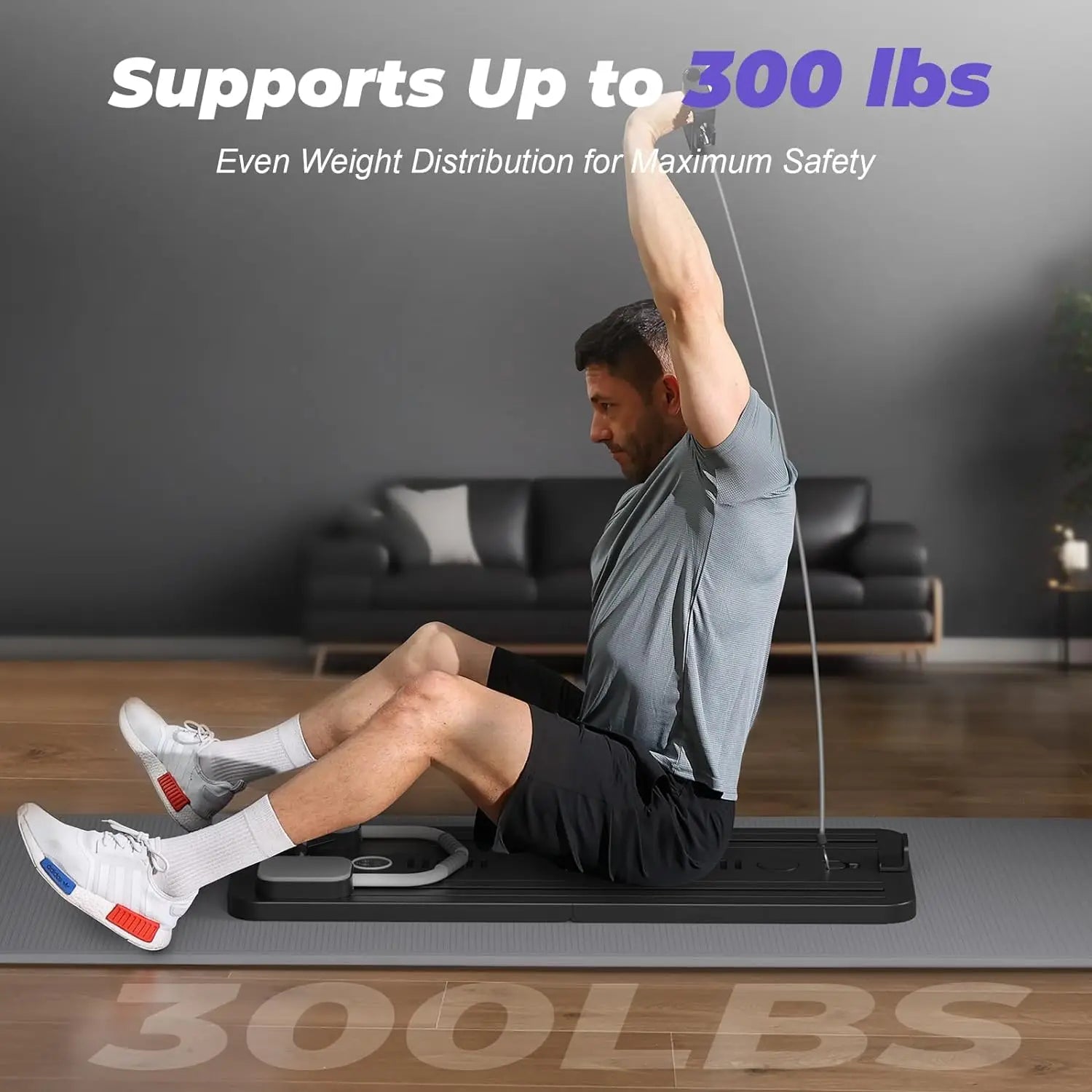 Multifunctional Abdominal Board Resistance Bands Hand Grips Fitness Plate Automatic Rebound Push Ups Stands Pilates Exercise