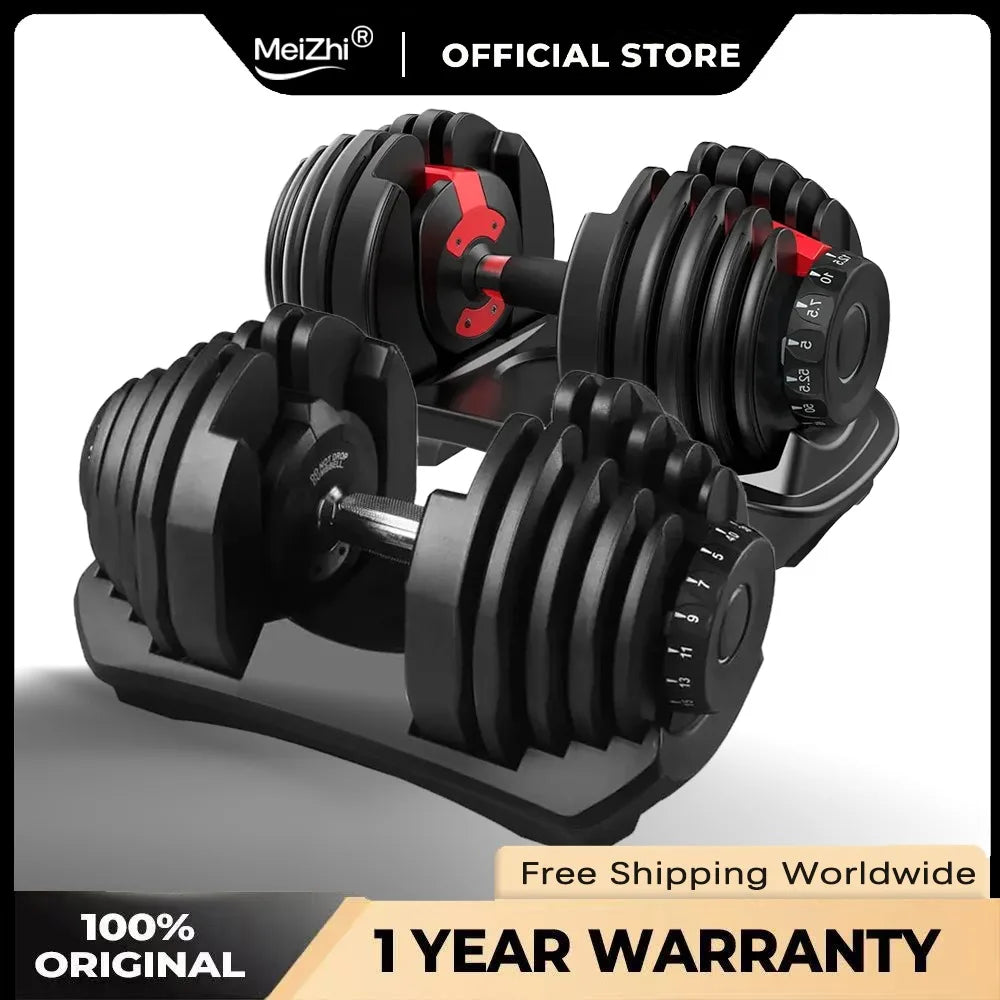 40kg/90 lbs. Smart Dumbbells for Men: Fast, Detachable, and Adjustable Design, Suitable for Household and Gym Fitness Equipment