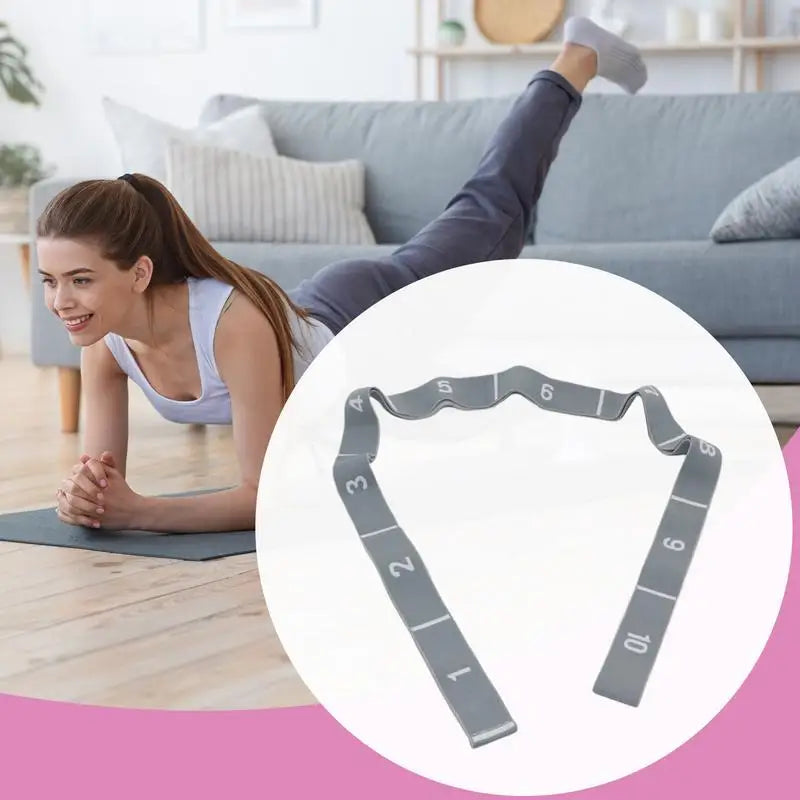 Resistance Band Leg Stretcher With 10 Loops Fitness Strap Elastic Strength Bands For Pilates Yoga Dance And Gymnastics Exercise