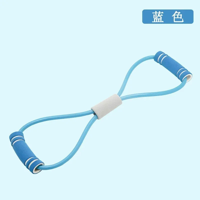 1Pcs 8-shaped Fitness Resistance Band For Women Home Fitness Accessories Rubber Pull Rope Yoga Training Exercise Stretching Belt