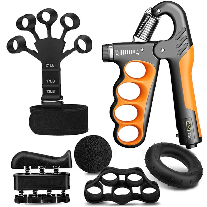 Electronic Counting Hand Grips Strengthener Arm Spring Finger Massager Expander Hand Exercise Gym Fitness Training Wrist Gripper