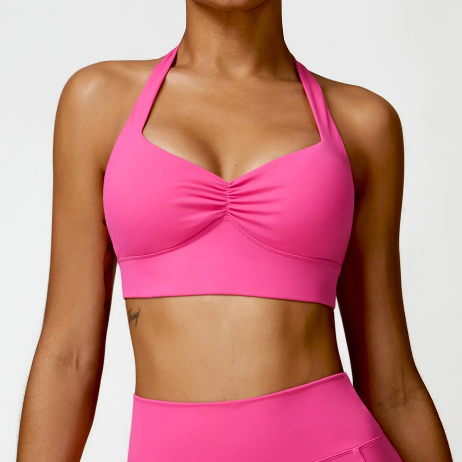 Sports Bra Yoga Sports Underwear Women Halter Push-up Workout Support Gym High Strength Running Workout Fitness Bralette