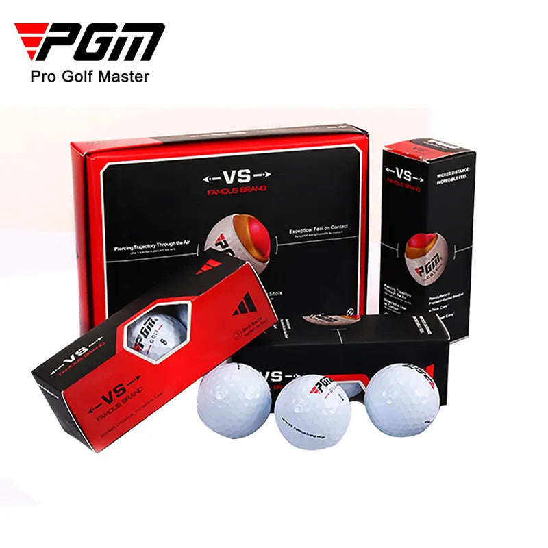 PGM Golf Ball Three-layer Match Balls Gift Box Package Synthetic Rubber Material